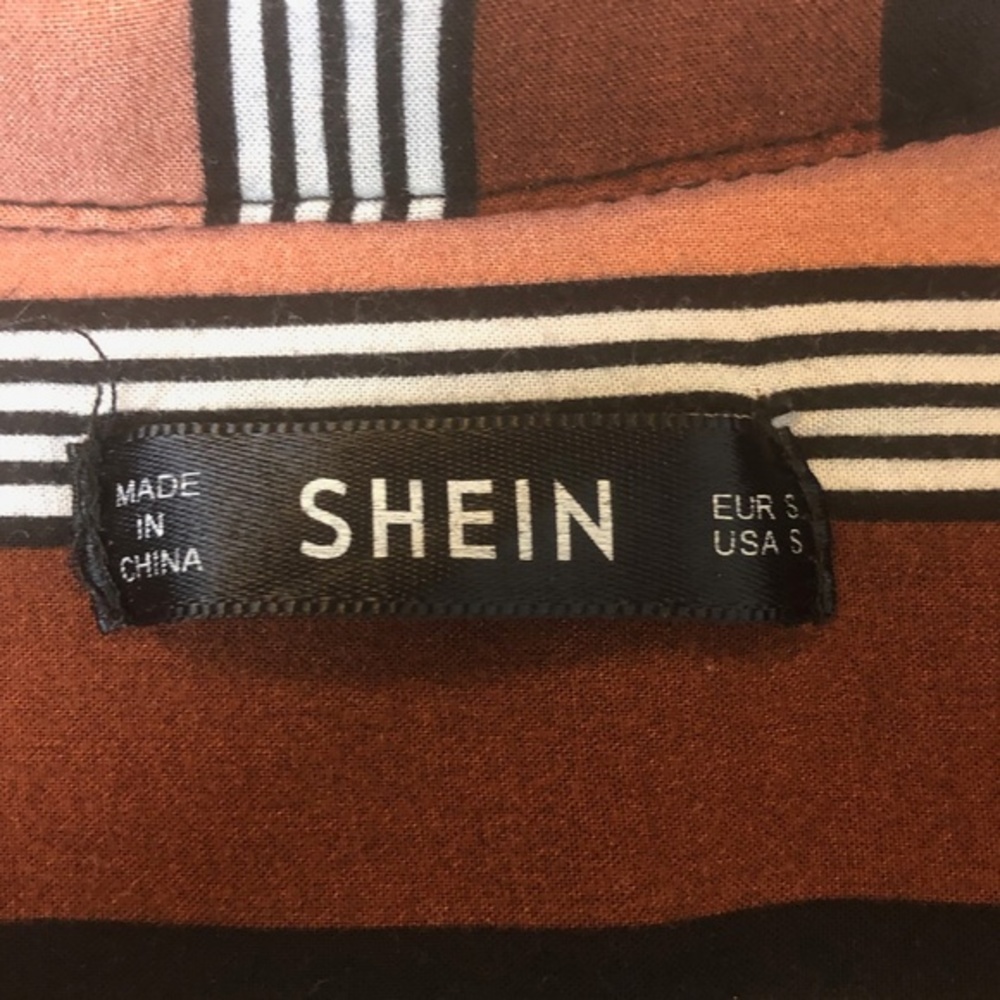 SHEIN Striped Button Down Shirt Tee Top ((Small)) - Picture 5 of 7